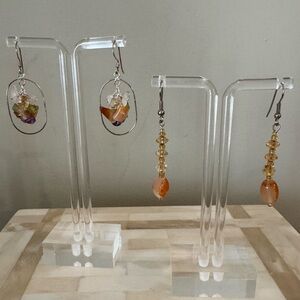 Handcrafted Colorful Dangle Earrings Bundle